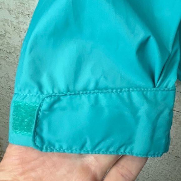 Columbia Nylon Blue Rain Wind Coat Large Packable - Picture 9 of 16